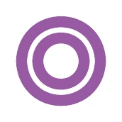 Two concentric magenta circles.