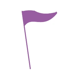 A magenta flag on a pole.
